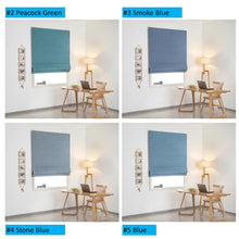 Load image into Gallery viewer, Modern Contemporary Single or Double Layers Window Roman Shade
