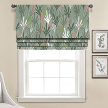 Load image into Gallery viewer, Botanical Flora Pattern Linen Faux Roman Shade Valance
