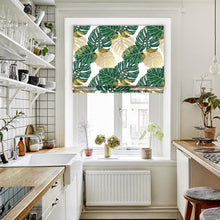 Load image into Gallery viewer, Botanical Monstera Tropical Window Roman Shade
