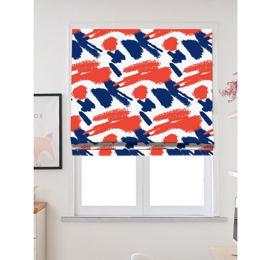 Abstract Color Painting Art Window Roman Shade