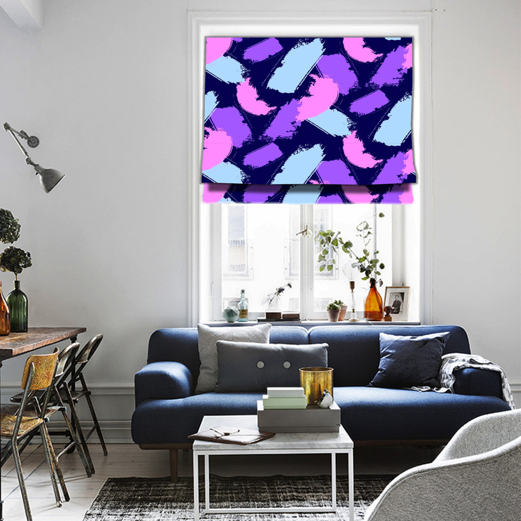 Abstract Color Painting Art Window Roman Shade