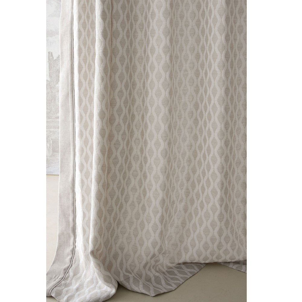 Taupe Wave Wheat Texture French Style Window Curtains Drapery