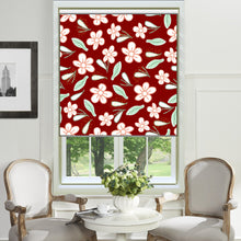 Load image into Gallery viewer, Flower in Red Background Window Roller Shade
