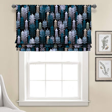 Load image into Gallery viewer, Modern Botanical Faux Roman Shade Valance
