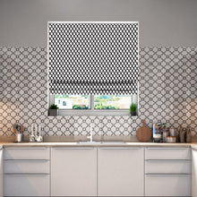 Load image into Gallery viewer, Black and White Modern Minimalist Mosaic Seamless Window Roman Shade
