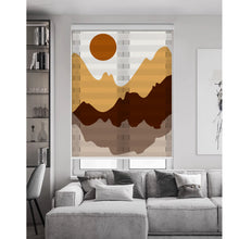 Load image into Gallery viewer, Sunlit Modern Canyon Scenery Window Zebra Roller Shades with Valance
