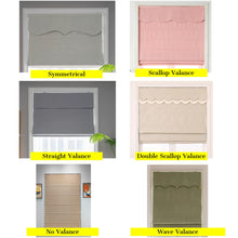 Load image into Gallery viewer, Window Roman Shades - Choose Your Color &amp; Fabric &amp; Valance
