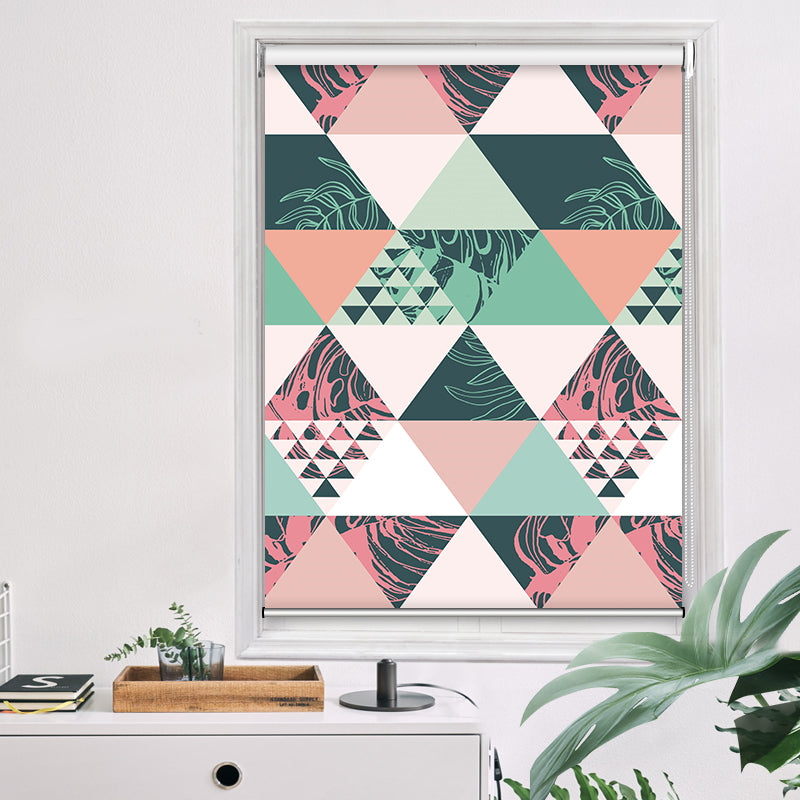 Triangular Geometric Pattern Art Window Roller Shade