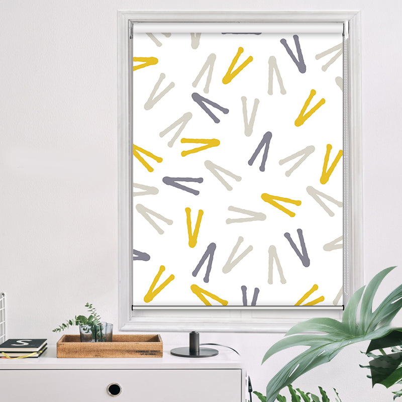 Contemporary V Shape Chevron Pastel Window Roller Shade