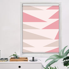 Load image into Gallery viewer, Contemporary Triangle Pink Pastel Window Roller Shade
