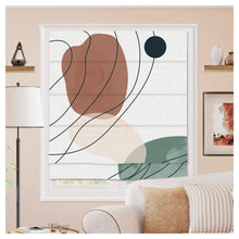 Load image into Gallery viewer, Neutral Minimalist Watercolor Window Roman Shade
