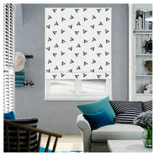 Load image into Gallery viewer, Triangle Doodle Print Minimalist Nordic Window Roman Shade
