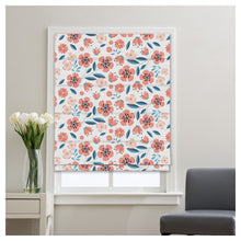 Load image into Gallery viewer, Floral Peach Tone Pattern Print Window Roman Shade
