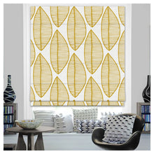Load image into Gallery viewer, Forest Leaf Pattern Scandinavian Print Window Roman Shade
