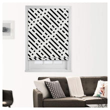 Load image into Gallery viewer, Line and Dots Minimal Pattern Print Window Roman Shade
