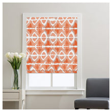 Load image into Gallery viewer, Orange Watercolor Abstract Southwestern Window Roman Shade
