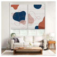 Load image into Gallery viewer, Midcentury Organic Free Form Shapes Window Roman Shade
