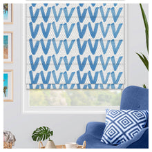 Load image into Gallery viewer, &quot;V&quot; Watercolor Pattern Print Window Roman Shade
