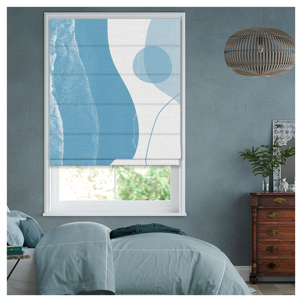 Minimalist Memphis Pattern Print Window Roman Shade