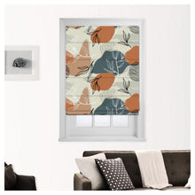 Load image into Gallery viewer, Natural Plant Abstract Terracotta Window Roman Shade
