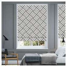 Load image into Gallery viewer, Black and White Minimalist Scandinavian PrintWindow Roman Shade
