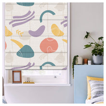 Load image into Gallery viewer, Organic Flat Abstract Pattern Print Window Roman Shade
