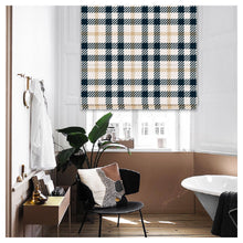 Load image into Gallery viewer, Elegant Tartan Pattern Print Window Roman Shade
