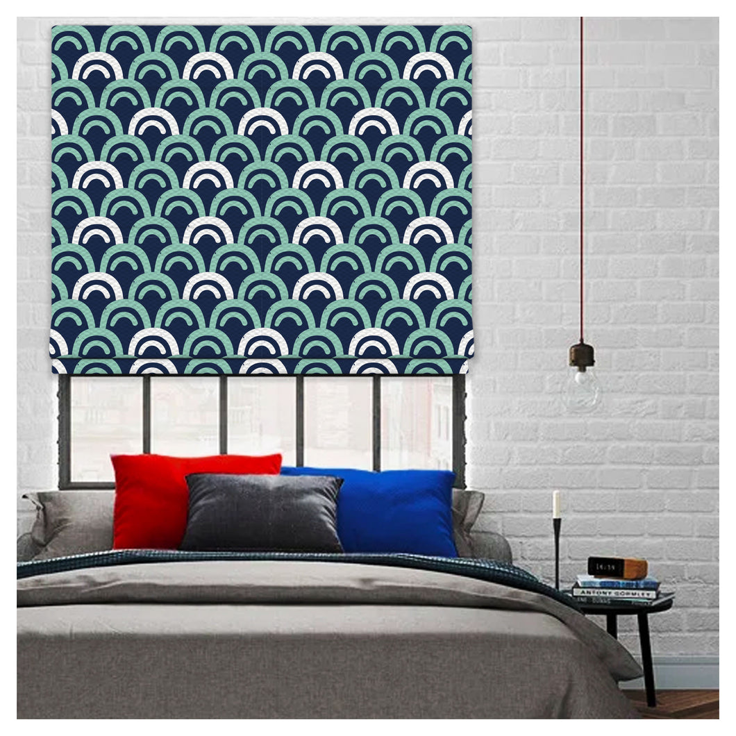 Seamless Abstract Color Shape Pattern Print Window Roman Shade