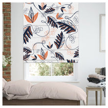 Load image into Gallery viewer, Hand Drawn Abstract Leaves Pattern Print Window Roman Shade
