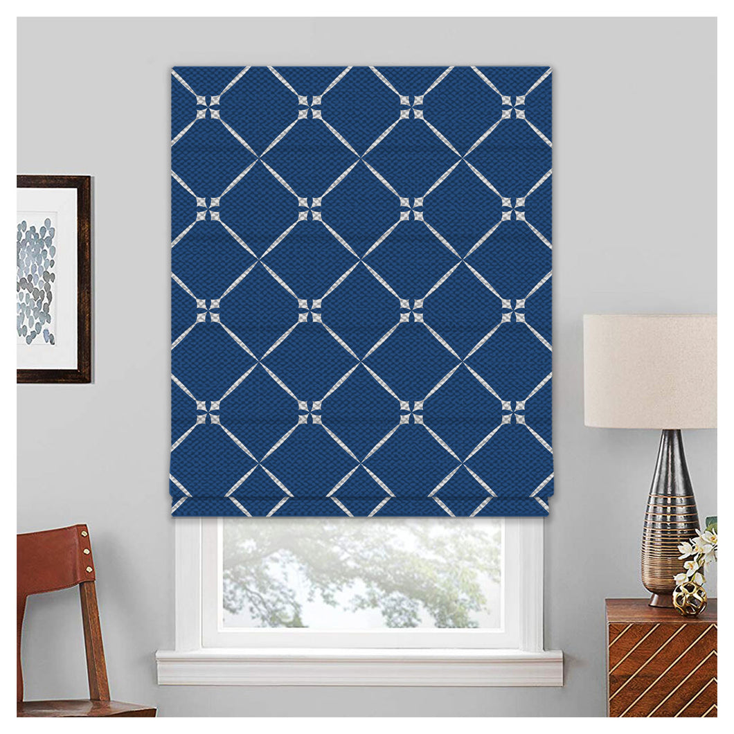 Geometric Classic Pattern Print Window Roman Shade