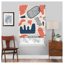 Load image into Gallery viewer, Abstract Various Shapes Pattern Linen Window Roman Shade
