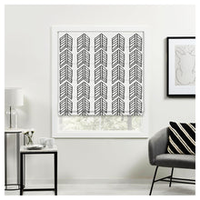 Load image into Gallery viewer, Doodle Hand Drawn Style Tribal Arrow Window Roman Shade
