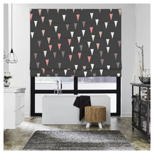 Load image into Gallery viewer, Nordic Triangles Quilt Pattern Scandinavian Window Roman Shade
