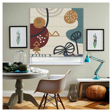 Load image into Gallery viewer, Mid Century Modern Boho Abstract Nature Window Roman Shade
