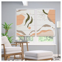 Load image into Gallery viewer, Mid Century Boho Organic Shapes Abstract Window Roman Shade
