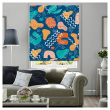 Load image into Gallery viewer, Hand Drawn Abstract Leaves Pattern Print Window Roman Shade

