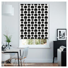 Load image into Gallery viewer, Black &amp; White Seamless Pattern Print Window Roman Shade
