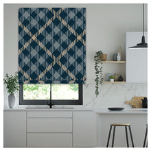 Load image into Gallery viewer, Elegant Tartan Pattern Print Window Roman Shade
