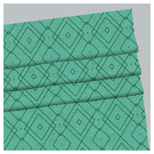 Load image into Gallery viewer, Mid Century Geometric Jade Green Window Roman Shade
