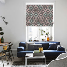 Load image into Gallery viewer, Southwestern Ethnic Tribal Patterns Linen Window Roman Shade
