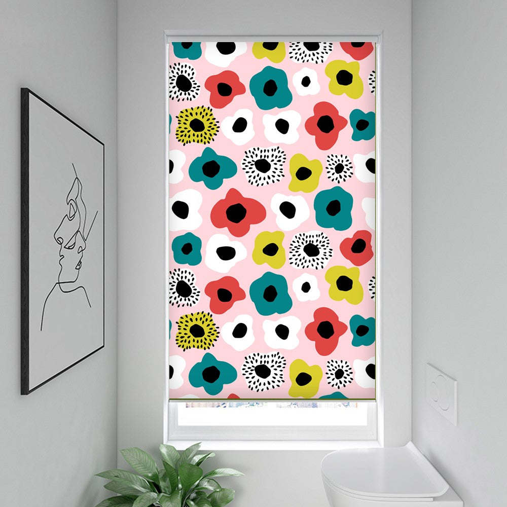 Spring Flower Design Print Theme Window Roller Shade