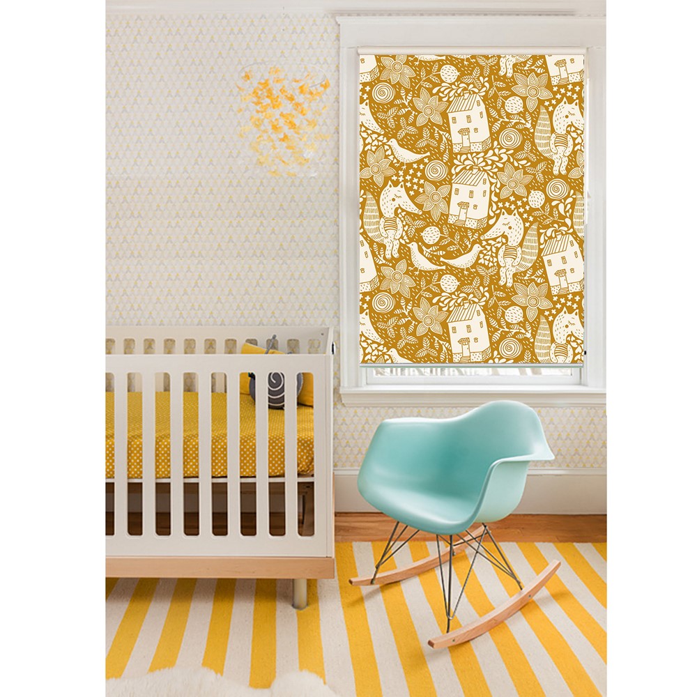 Nursery Room Fox Print Roller Shade