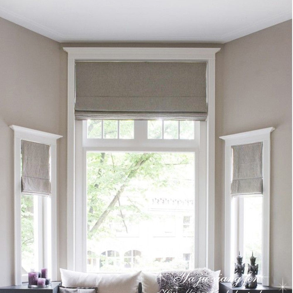 Gray Tone Linen Window Roman Shade