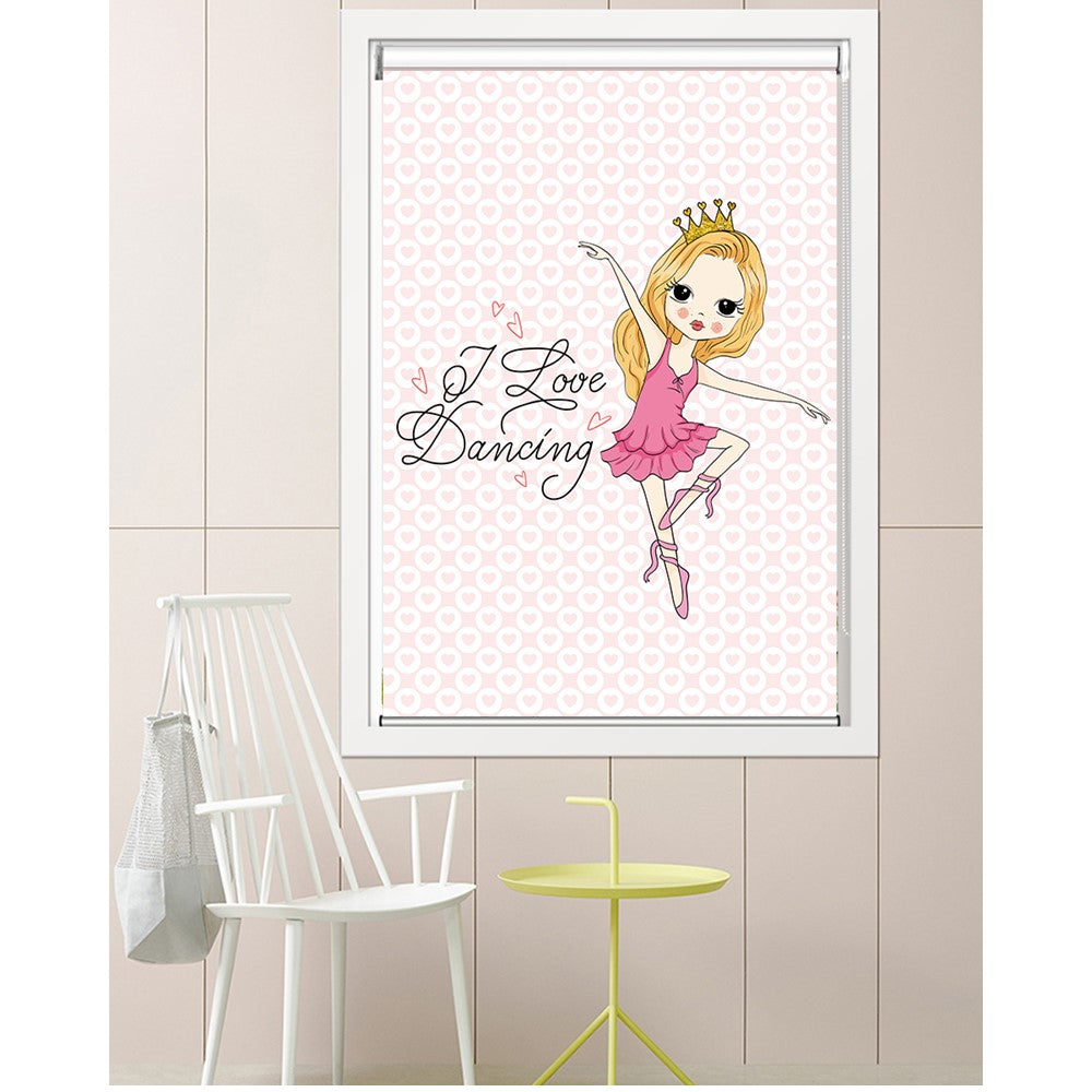 Ballet Girl Ballerina Happy Dancing I Love Dancing Window Roller Shade