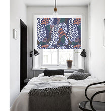 Load image into Gallery viewer, Geometries Contemporary Linen Window Roman Shade
