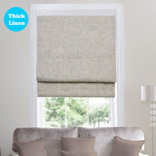 Load image into Gallery viewer, Upholstery Thick Linen Fabric Window Roman Shade
