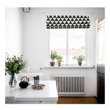 Load image into Gallery viewer, Black and White Triangle Scandinavian Window Roman Shade
