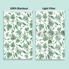 Load image into Gallery viewer, Botanical Green Room Lucky Leaf Flora Print Window Roller Shade
