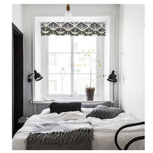 Load image into Gallery viewer, Black and White Clam Shell Scandinavian Window Roman Shade
