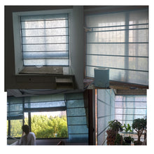 Load image into Gallery viewer, Blue Window Window Roman Shade

